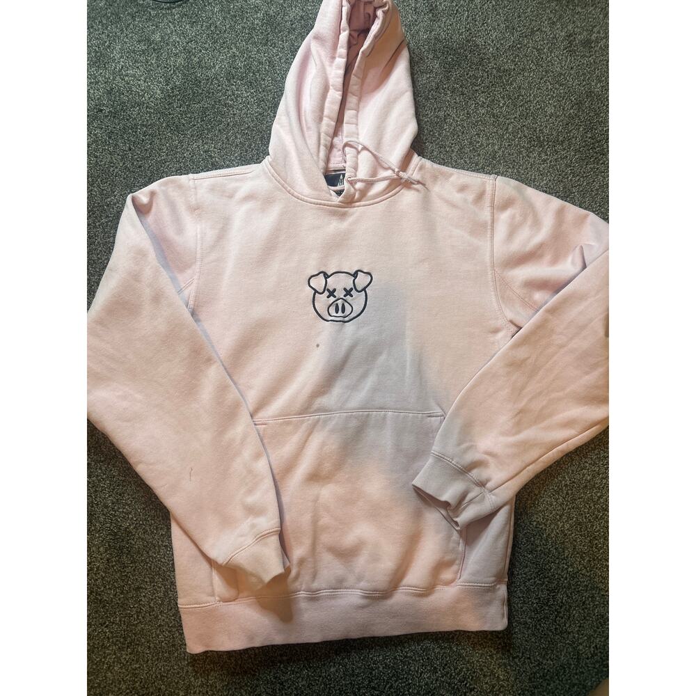Shane Dawson Emerald pink  Pig Merch Hoodie Pullover Sweatshirt Mens Size S